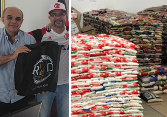 Flamengo doa uma tonelada de alimentos para o Laje de Friburgo