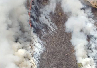 Incêndio devasta área florestal entre Friburgo e Bom Jardim
