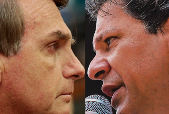 Datafolha aponta Bolsonaro com 56% e Haddad tem 44%