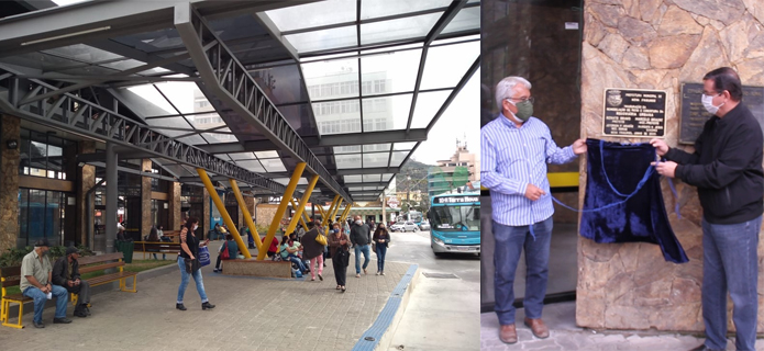 Friburgo: Prefeito faz inauguração simbólica da obra de revitalização da Estação Livre, no Centro