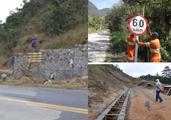 Serramar: Estado realiza obras e implanta nova sinalização em trechos da estrada RJ-142