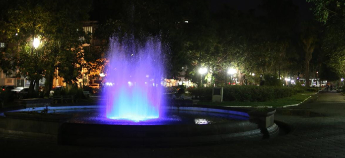 Friburgo: Chafariz da Praça Getúlio Vargas ganha nova iluminação