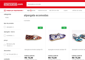 EcoModas vende seus calçados ecológicos na Americanas.com