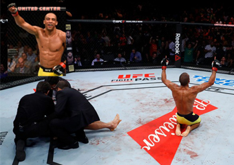 UFC: Friburguense Edson Barboza vence com joelhada voadora