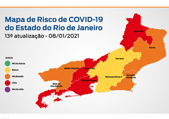 Covid-19: Estado divulga mapa da pandemia e diz que Região Serrana está em bandeira amarela