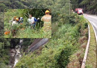 Friburgo: Homem atropelado cai na beira de precipício na RJ-116