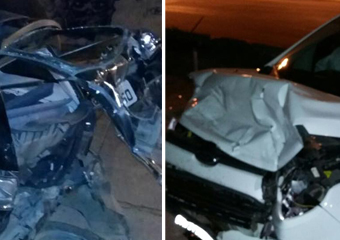 Friburgo: Motorista respeita sinal e acaba tendo carro destruído