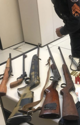 Friburgo: PM apreende 7 armas e munições em Campo do Coelho
